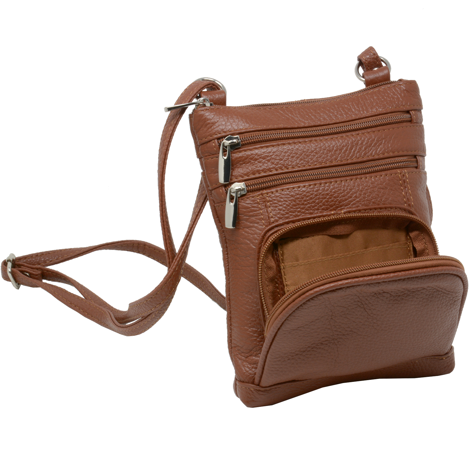 Leather Shoulder Bag Handbag Purse Cross Body Organizer Wallet Multi